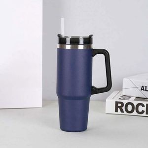 Stainless Steel Tumbler With Straw Double Wall Vacuum Insulated Travel Mug Pastel Colors 24 Hour Thermal Keep <b>Warm</b> Cold - Product Image 5