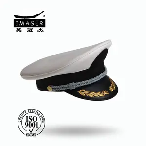 Golden hand embroidery air force uniform caps