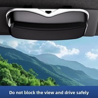 [Marque Privée] Étui à Lunettes de Voiture à Poussoir en ABS pour Pare-Soleil Intérieur, Rangement de Cartes, Étui à Lunettes de Soleil, Clip pour Lunettes de Voiture