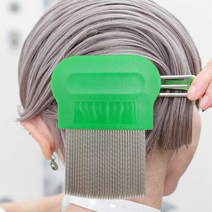 Peine para piojos de cabeza duradero con personalización de Color de calidad superventas peine para piojos liendres para eliminación de caspa peine estriado para piojos - Product Image 1