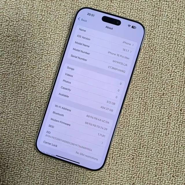 Wholesale Original US Version 16 Pro MAX OLED Mobile Phone 6.9" Face ID NFC CDMA/LTE French/Spanish Smartphone
