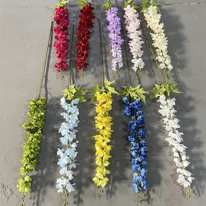 Flor Artificial de Larkspur Yixuan, Tallo Único, Seda, Colores Mezclados, Decoración para Bodas, Decoración para el Hogar DIY - Product Image 2