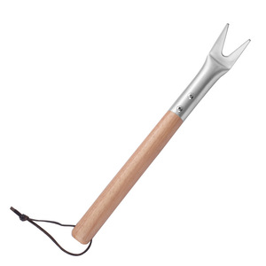 Pizza Hook Aluminum Wooden Handle Oven Safe For Easy Pizza Removal - Product Image 2