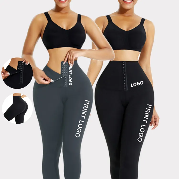 Personalizza push up vita alta palestra sport allenamento fitness nero scrunch butt impermeabile yoga vita allenatore leggings per le donne