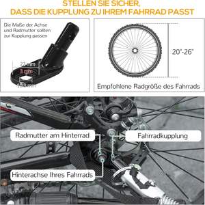 Taşınabilir <span class=keywords><strong>150KG</strong></span> kapasiteli katlanabilir bisiklet kargo römork ile evrensel Hitch için dağ/şehir bisikletleri Pet bakkal el arabaları için - Product Image 3