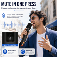 Système de microphone sans fil UHF professionnel GN20 à 2 canaux avec 2 micros portatifs, récepteur à tube à vide, synchronisation IR automatique, portée de 120 m