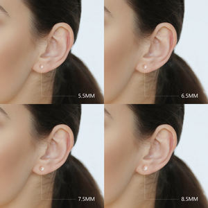 Boucles <span class=keywords><strong>d</strong></span>'oreilles en perles <span class=keywords><strong>de</strong></span> <span class=keywords><strong>culture</strong></span> <span class=keywords><strong>d</strong></span>'eau douce véritable, argent sterling 925 plaqué or 14 carats, cadeau pour femme, perles 4A sélectionnées à la main, bijoux - Product Image 2