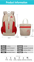 Mochila de Viaje Ligera, Plegable, Impermeable, de Nailon de Alta Densidad, con Múltiples Bolsillos, Transpirable, con Correas de Hombro Amplias, para Actividades al Aire Libre