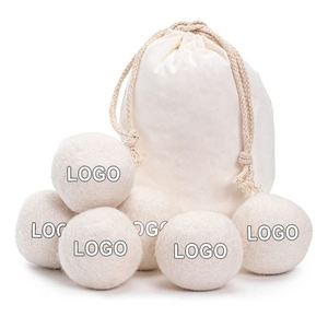 Boules de séchage en feutre en gros avec impression de logo, boules de lavage réutilisables antistatiques 6cm 7cm, boules de séchage en laine pour l'entretien du linge - Product Image 1