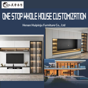 Modern <strong>Design</strong> Whole Wall Mounted <strong>TV</strong> <strong>Unit</strong> Stands Living Room Furniture Black <strong>TV</strong> Cabinets - Product Image 2