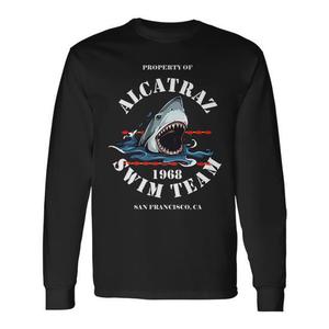 Camiseta de manga larga del equipo de natación Alcatraz 1968, diseño vintage de San Francisco, California - Product Image 1
