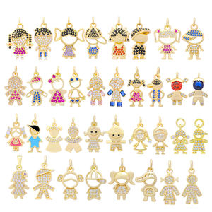 Collana con Ciondolo Trendy per Bambini Placcata Oro 18k con Smalto e Micro Pavé di Zirconi Cubici, Gioielli per Bambini - Product Image 3