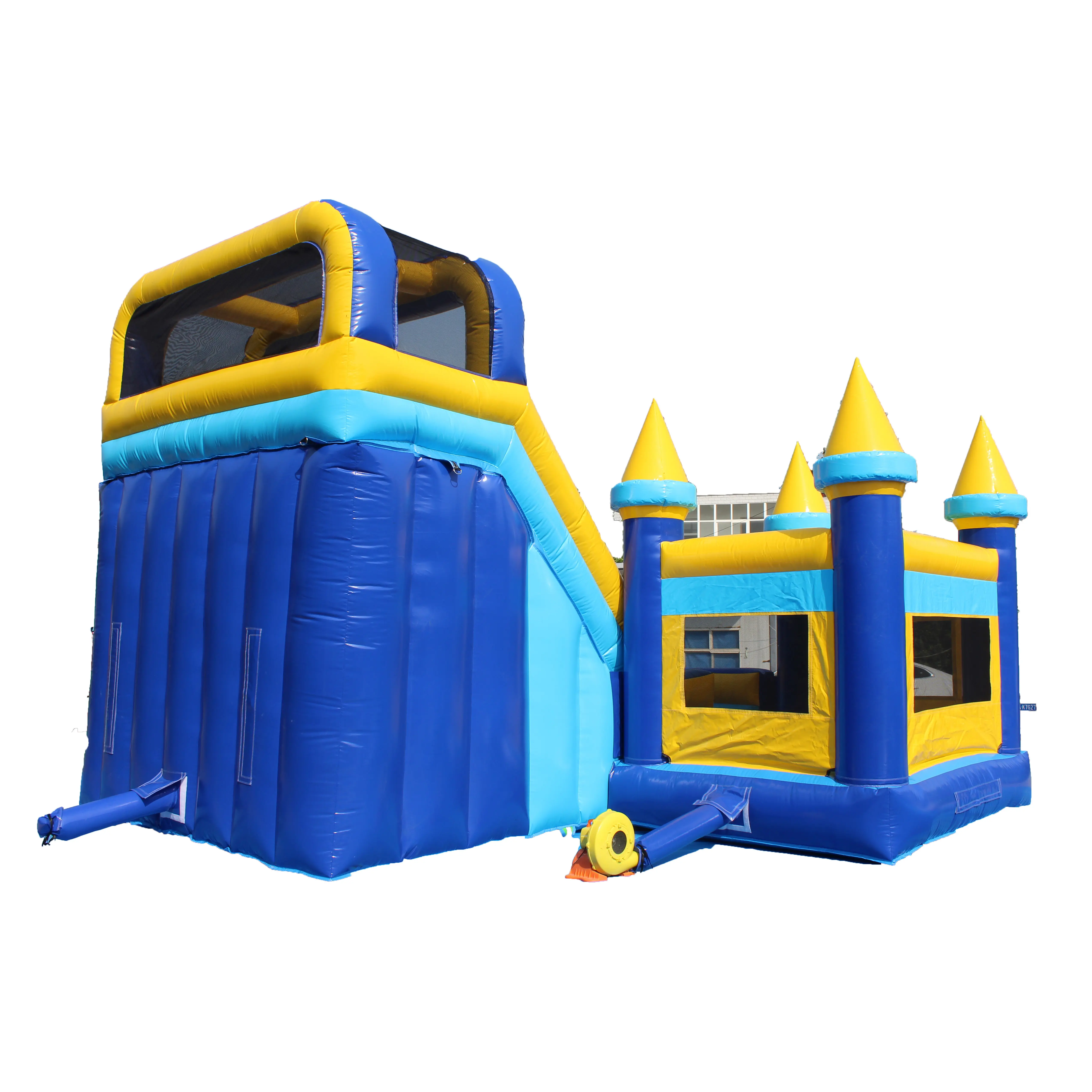 Vendita calda estate gonfiabile casa di rimbalzo parco acquatico per bambini Party piccolo ponticello gonfiabile castello gonfiabile scivolo d'acqua all'aperto