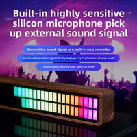 Spectre audio de voiture en noyer noir avec son rvb et contrôle d'application mobile Double rangée rythme lumière Bluetooth ramassage nouveauté cadeau