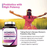 Capsules de Probiotiques Naturels pour Femmes, 50 Milliards de CFU, Marque Privée OEM, Vente en Gros, pour la Santé Digestive et Hépatique