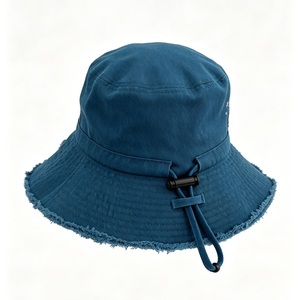 Sombrero <span class=keywords><strong>de</strong></span> Pescador Personalizado con Logotipo OEM, <span class=keywords><strong>de</strong></span> Algodón Lavado, Bordado, con Borde Deshilachado, Correa Antipérdida para Viajes al Aire Libre - Product Image 4