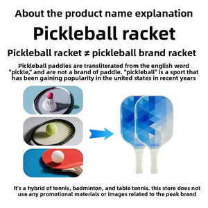 Pala de Pickleball de Fibra de Carbono Cruda con Superficie Rugosa para un Control Máximo del Efecto del Balón - Product Image 5