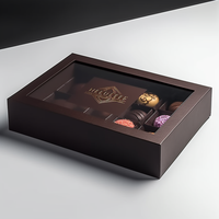 Boîtes de chocolat imprimées en boîte magnétiques en carton de luxe recyclables Boîte de bonbons alimentaires en plastique transparent