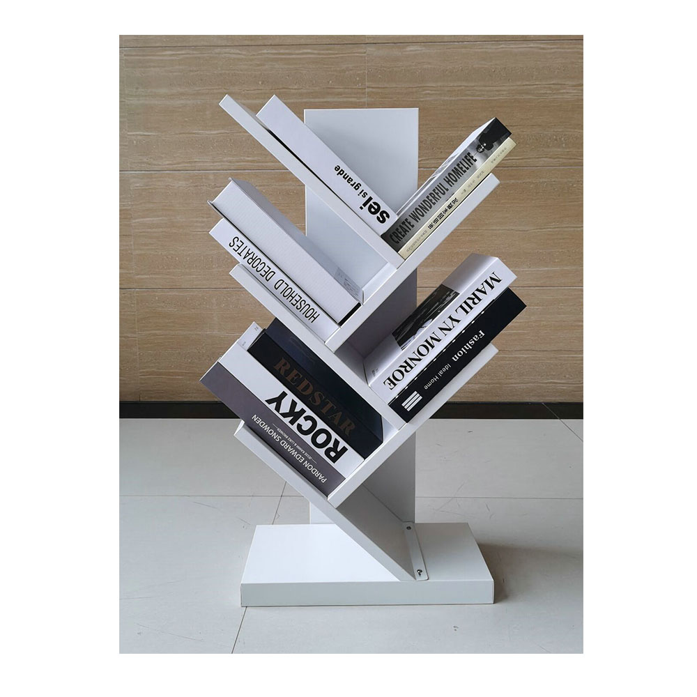 FAS-069 оптoвaя прoдaжa 5 этажная металлическая подставка лестница дисплей ветви дерева в форме библиотечные полки украшения книжные полки книжный шкаф