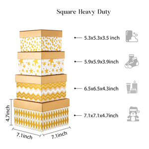 Chất Lượng 8278 Tông Vàng Lá Tổ Hiện Nay Hộp Có Nắp Đậy Cho Gói Món Quà Giáng Sinh Nhà Santa Trang Trí Nội Thất Vàng Hiện Nay Hộp - Product Image 2