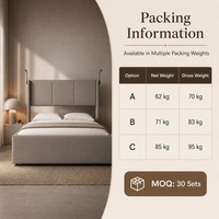 Hotelstil Taupe Gepolstertes Bettgestell für King- und Queen-Size Schlafzimmermöbel-Projekte für Importeure und Einzelhändler