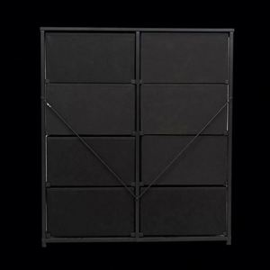Minimalist Steel Dresser 8 Drawers Freestanding Storage <b>Cabinet</b> for Bedroom MDF Panel Design - Product Image 2