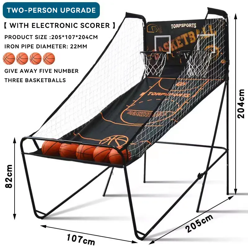 Indoor Dual Electronic Basketball shooting machine Crianças adultas Dual Basketball Rack Basketball Machine