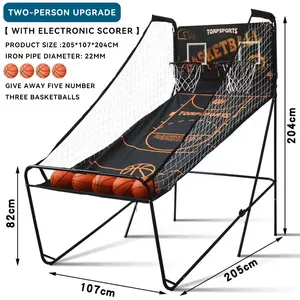 Machine de tir électronique intérieure à double support de basket-ball pour enfants adultes Machine de basket-ball à double support