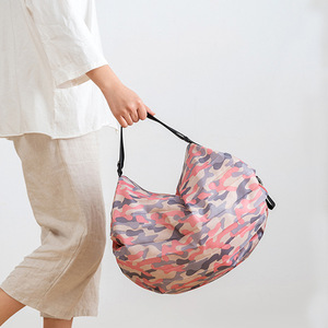 <b>Foldable</b> Shopping <b>Bag</b> Extra Large Waterproof Portable Tote <b>Bag</b> Pink Camouflage Travel Storage <b>Bag</b> - Product Image 3