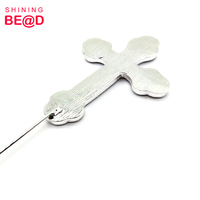 Métal étincelant Dieu bénisse cristal strass croix gâteau Topper pour les mariages anniversaire baptêmes fête de pâques décoration fournitures