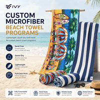 Serviette de voyage en microfibre personnalisée avec sac à cordon, compacte, légère, séchage rapide, pour la plage, le camping, la natation, les activités de plein air