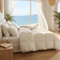 Couette d'hôtel de luxe personnalisée en tissu de bambou jaune et plumes, insert de couette pour hôtel