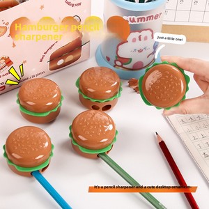 Taille-crayon manuel créatif à double trou pour étudiants, design carton mignon, idéal pour les étudiants - Product Image 2