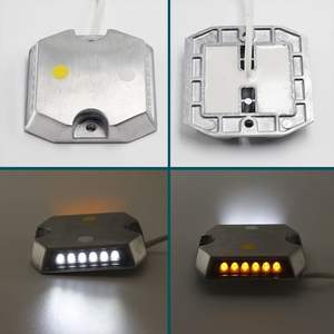 सबसे अच्छी कीमत नेतृत्व निरंतर प्रकाश वायर्ड एल्यूमीनियम बिल्ली की आंखों सड़क पूरी सुरंग गाइड उपयोग के लिए सुपर चमक सफेद परावर्तक के साथ - Product Image 2