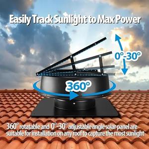 Ventilateur solaire <span class=keywords><strong>silencieux</strong></span> pour toit avec moteur DC sans balais, personnalisable OEM/ODM, installation facile, turbine à vent pour toit - Product Image 5