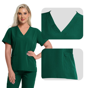 Unisex Hospital Scrubs Split <b>Set</b> Moisture Wicking Stretchy Quick Drying For Nurses <b>Doctors</b> Surgical Use - Product Image 2