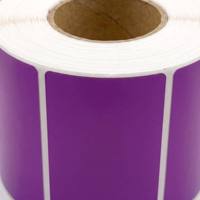 Rouleau d'étiquettes thermiques violettes résistantes aux rayures 60*40mm, autocollantes, pour étiquettes de date de cuisine et de restauration