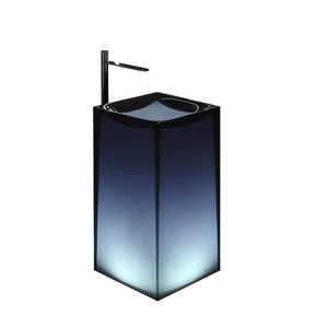 Lavabo de Baño de Cerámica Empotrable con Pedestal de Mármol Blanco, Diseño Moderno de Lujo, Resistente al Agua, <span class=keywords><strong>INTERLAN</strong></span>, 5 Años de Garantía - Product Image 5