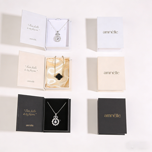 Caja de Almacenamiento Rectangular para Joyería con Logotipo Personalizado al por Mayor, Caja Magnética para Collares, Pulseras, Pendientes y Anillos - Product Image 1