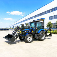 Traktor Mini Diesel 50hp 60hp 80hp 90hp 100hp 120hp 140hp 160hp 4WD Traktor Kompak untuk Kebun dan Pertanian