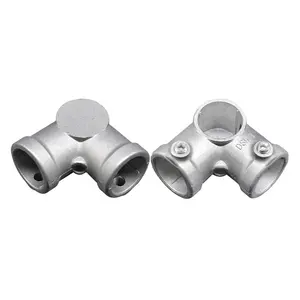 New method connection aluminum alloyed key clamp pipe fittings pipe connector Tee 3 way for frame connector