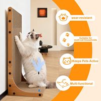 Fournitures pour animaux de compagnie : Griffoir pour chat, protecteur de meubles avec jouet à plumes pour chats d'intérieur - Griffoir arbre à chat écologique