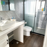 Maison préfabriquée en conteneur d'acier extensible sur mesure de 20 pieds, 40 pieds, 30 pieds, villa de luxe portable à 2-5 chambres en panneaux sandwich