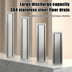 מודרני סִגְנוֹן שחור אפור אביזרי מקלחת 4 אינץ' נגד ריחות SS201 304 ניקוז רצפת נירוסטה - Product Image 3