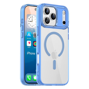 Custodia Magnetica Trasparente Bicolore in PC TPU per <span class=keywords><strong>iPhone</strong></span> 17 Pro Max, Compatibile con <span class=keywords><strong>iPhone</strong></span> 17 16 15 14 13 12 <span class=keywords><strong>11</strong></span>, <span class=keywords><strong>Cover</strong></span> per Telefono in Colori Vivaci - Product Image 2