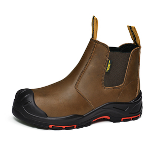 Botas tácticas impermeables de nylon negro DSF53 para exteriores, botas de seguridad para el trabajo con suela antipinchazos, diseño con cremallera y cordones. - Product Image 4