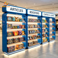 Présentoir autoportant moderne pour cartes de jeu et peluches, vitrine écologique pour téléphones portables, étagères de vente au détail