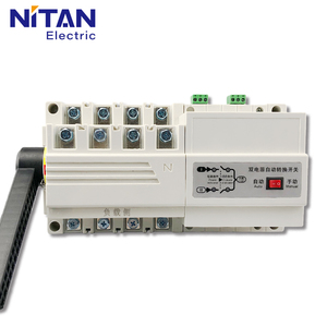 قاطع دائرة كهربائية صغير ثنائي الطاقة ذو تبديل تلقائي ثلاثي الأطوار بقدرة قطع 20 كيلو أمبير، 32-100 أمبير، 4 أقطاب، طراز عادي معزول - Product Image 4