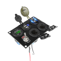 Chargeur rapide OEM pour voiture, prise USB 12V, panneau de commande pour camping-car, bateau, 18W*4, panneau de commande marin