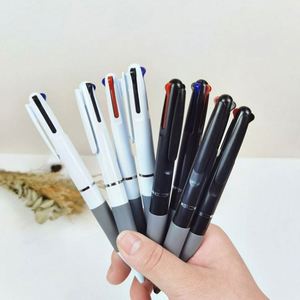 Custom Logo Advertising 0.7Mm Plastic Ballpoint 3 in 1 Colors Office Promotional Gifts Multi-Color <b>Pens</b> - Product Image 4